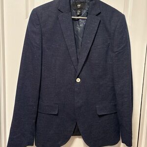 H&M Men's Dark Blue Blazer